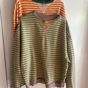 Free people oversized sweat shirts.  New washed x1.  Oversized, very comfy